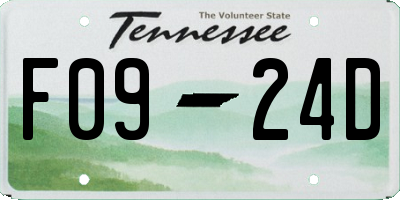 TN license plate F0924D