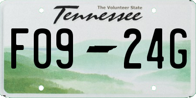 TN license plate F0924G