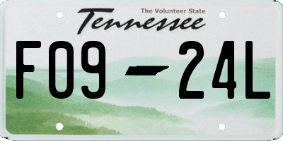 TN license plate F0924L