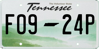 TN license plate F0924P