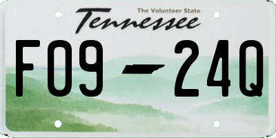 TN license plate F0924Q