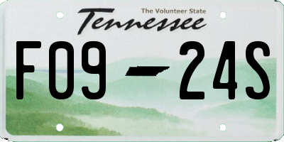 TN license plate F0924S