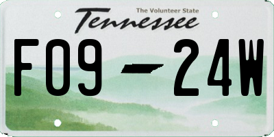 TN license plate F0924W