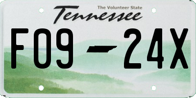 TN license plate F0924X
