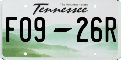 TN license plate F0926R