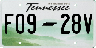 TN license plate F0928V