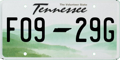 TN license plate F0929G