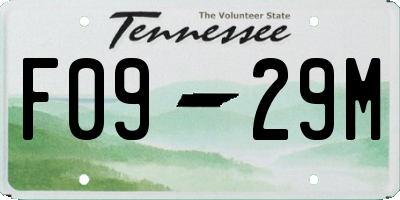 TN license plate F0929M