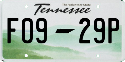TN license plate F0929P