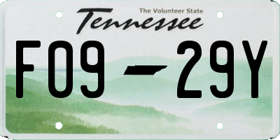 TN license plate F0929Y