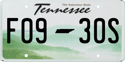 TN license plate F0930S