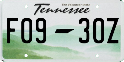 TN license plate F0930Z
