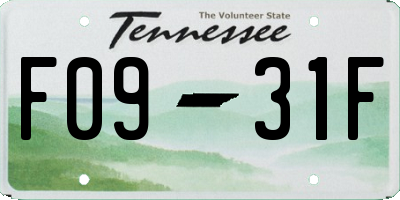 TN license plate F0931F