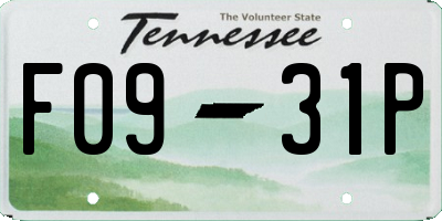 TN license plate F0931P