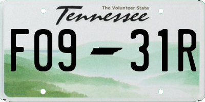 TN license plate F0931R