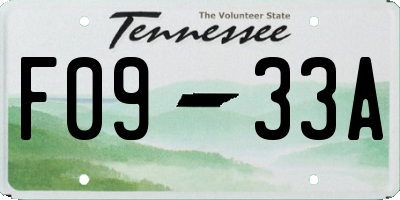 TN license plate F0933A