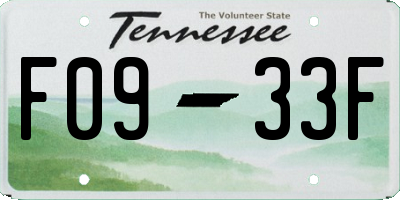 TN license plate F0933F