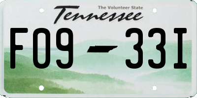 TN license plate F0933I