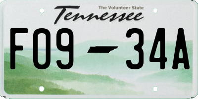 TN license plate F0934A