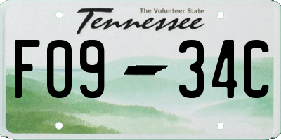 TN license plate F0934C