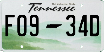 TN license plate F0934D