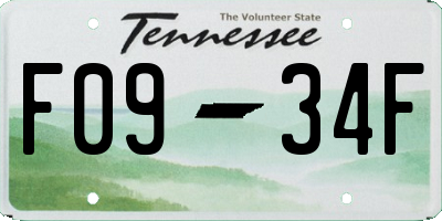 TN license plate F0934F