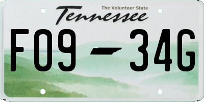 TN license plate F0934G