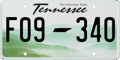 TN license plate F0934O