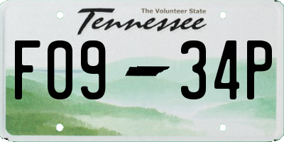 TN license plate F0934P