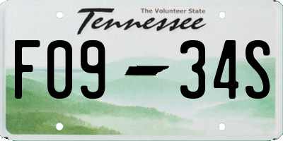 TN license plate F0934S