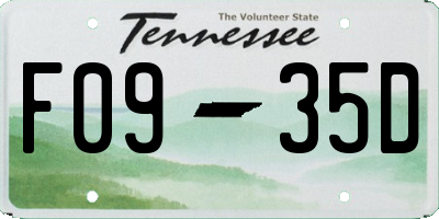 TN license plate F0935D