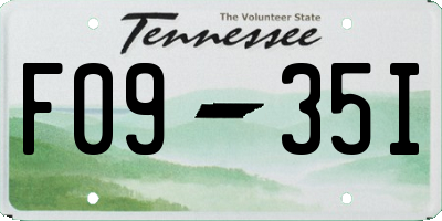 TN license plate F0935I