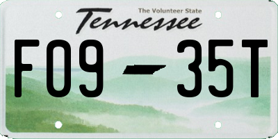 TN license plate F0935T