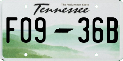 TN license plate F0936B