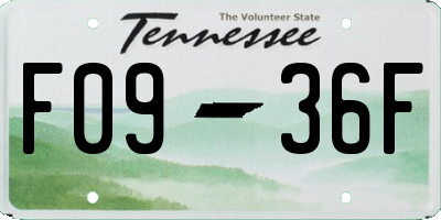TN license plate F0936F