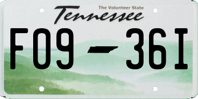 TN license plate F0936I