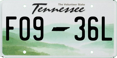 TN license plate F0936L