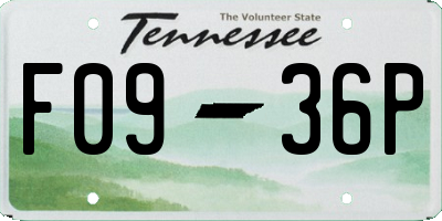 TN license plate F0936P