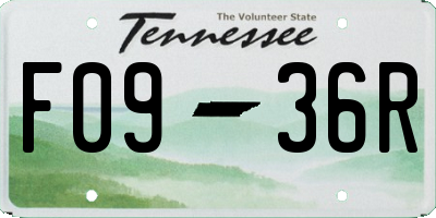 TN license plate F0936R