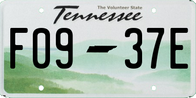 TN license plate F0937E
