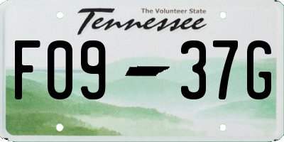 TN license plate F0937G