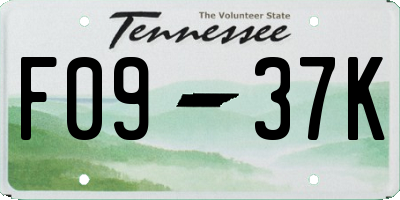 TN license plate F0937K