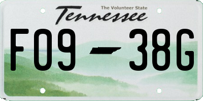 TN license plate F0938G