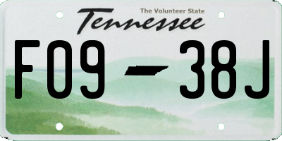 TN license plate F0938J