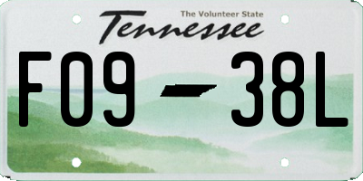TN license plate F0938L