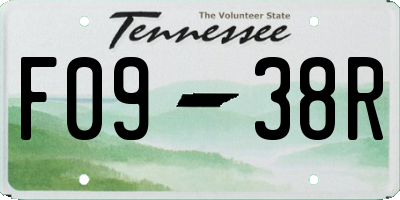 TN license plate F0938R