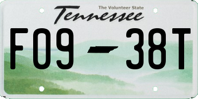 TN license plate F0938T