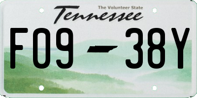 TN license plate F0938Y
