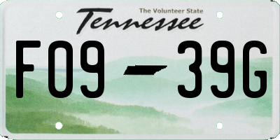TN license plate F0939G