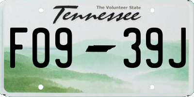 TN license plate F0939J